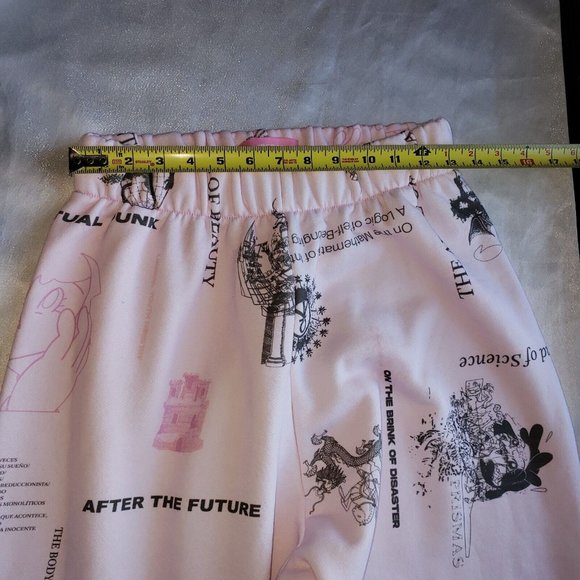 LIBERAL YOUTH MINISTRY Pink Heaven Print Sweatpants Sz L - Picture 4 of 13